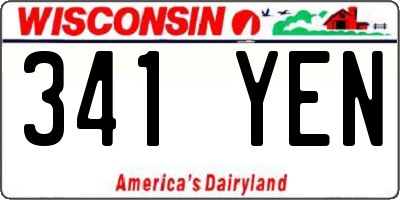 WI license plate 341YEN