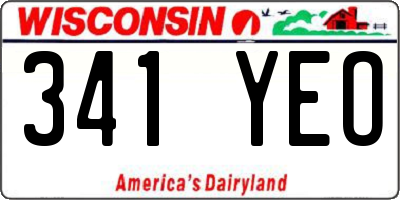 WI license plate 341YEO