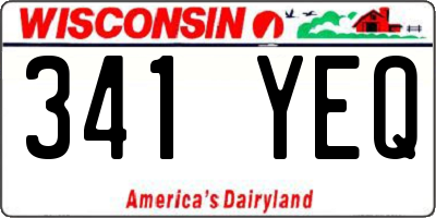 WI license plate 341YEQ