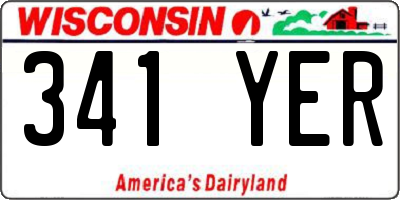 WI license plate 341YER