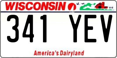 WI license plate 341YEV