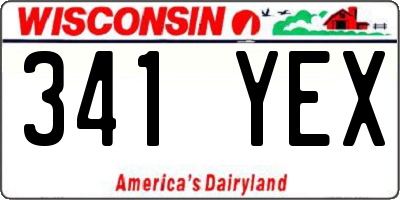 WI license plate 341YEX