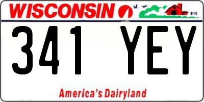WI license plate 341YEY