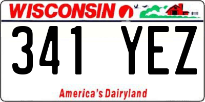 WI license plate 341YEZ