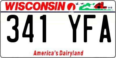 WI license plate 341YFA