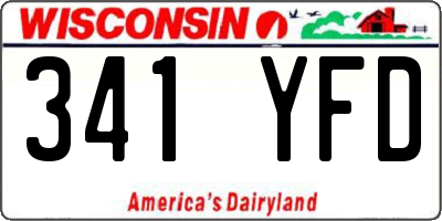 WI license plate 341YFD