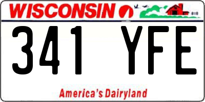 WI license plate 341YFE