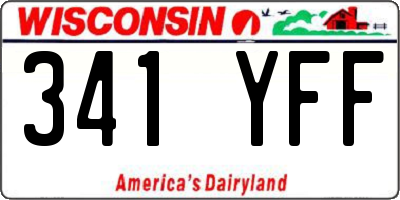 WI license plate 341YFF