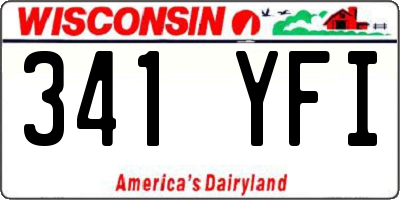 WI license plate 341YFI
