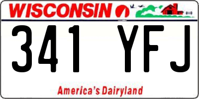 WI license plate 341YFJ