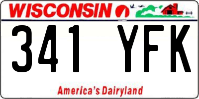 WI license plate 341YFK