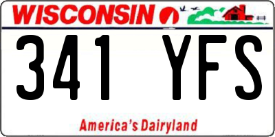 WI license plate 341YFS