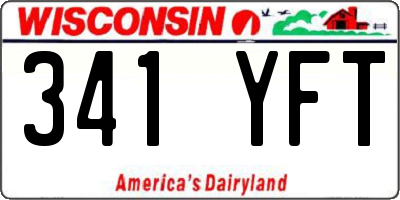 WI license plate 341YFT
