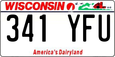 WI license plate 341YFU