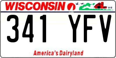 WI license plate 341YFV