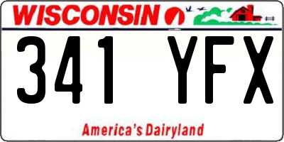WI license plate 341YFX