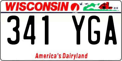 WI license plate 341YGA