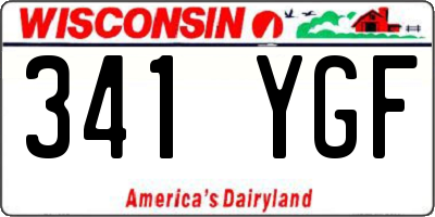 WI license plate 341YGF