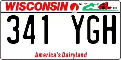 WI license plate 341YGH