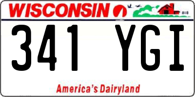 WI license plate 341YGI