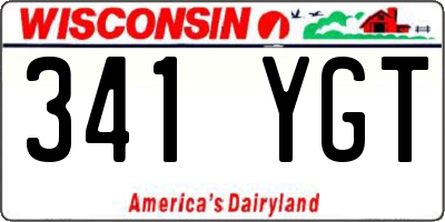 WI license plate 341YGT