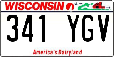 WI license plate 341YGV