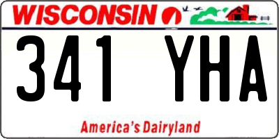 WI license plate 341YHA