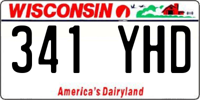 WI license plate 341YHD