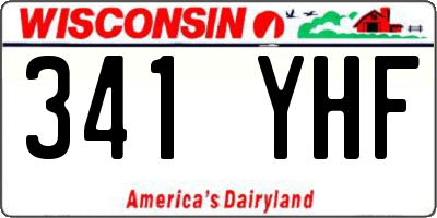 WI license plate 341YHF