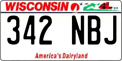 WI license plate 342NBJ