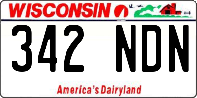 WI license plate 342NDN