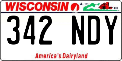 WI license plate 342NDY