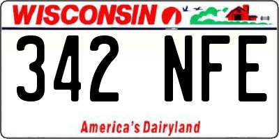 WI license plate 342NFE