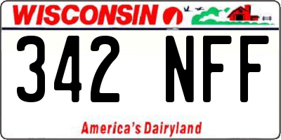WI license plate 342NFF
