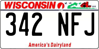 WI license plate 342NFJ
