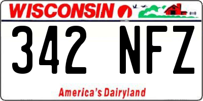 WI license plate 342NFZ