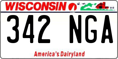 WI license plate 342NGA