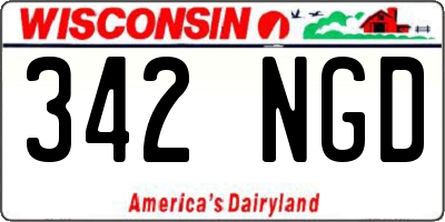 WI license plate 342NGD
