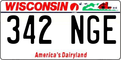 WI license plate 342NGE