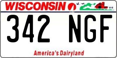 WI license plate 342NGF