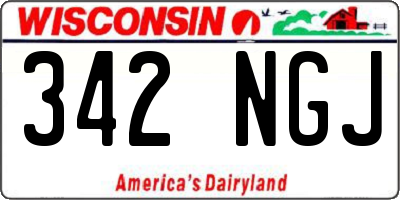 WI license plate 342NGJ