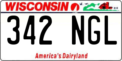 WI license plate 342NGL