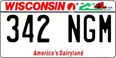 WI license plate 342NGM