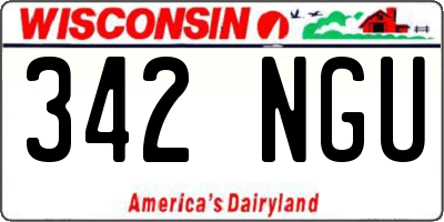WI license plate 342NGU