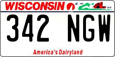 WI license plate 342NGW