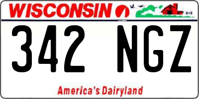 WI license plate 342NGZ