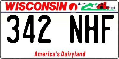 WI license plate 342NHF