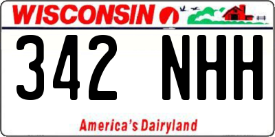 WI license plate 342NHH