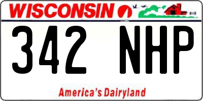 WI license plate 342NHP
