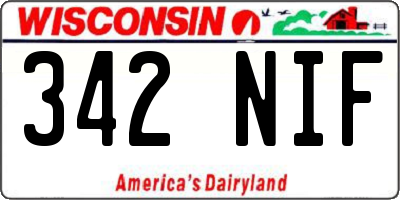 WI license plate 342NIF